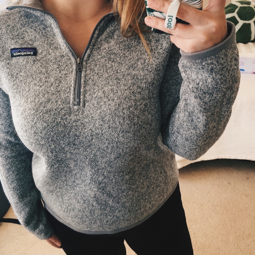 Grey speckled 1/4 zip up Patagonia